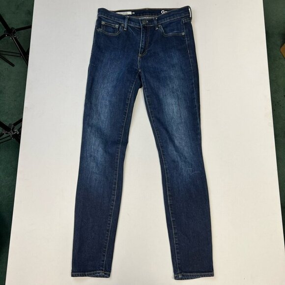 Gap Womens Authentic True Skinny Slim Jeans Blue Stretch Medium Wash Low Rise 26 - Picture 1 of 11